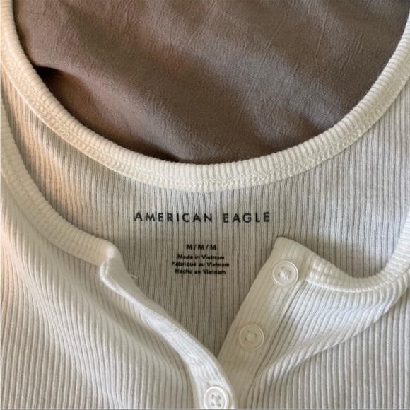 White Ribbed Crop Top - Picture 2 of 2